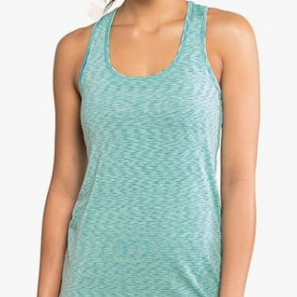 RBX Active Women's Multi Space Racerback Tank Blue/Kiwi XL